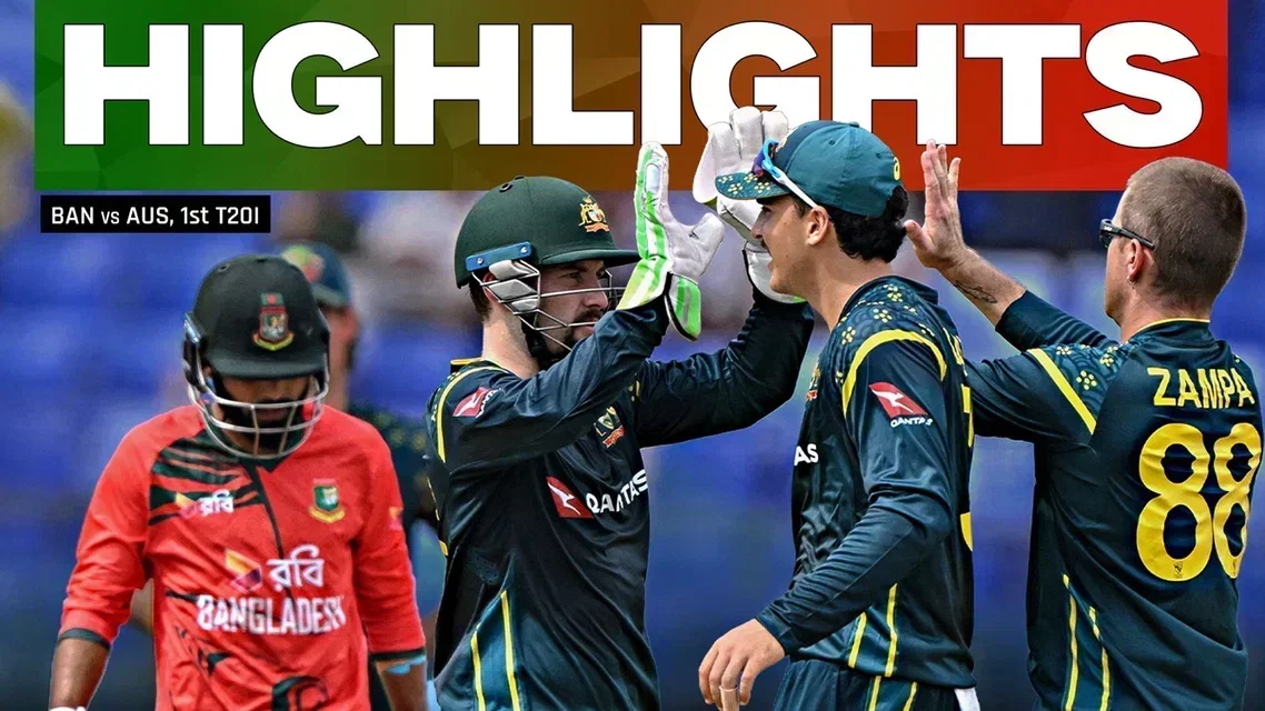 Australia take 1-0 lead as Zampa, Davies deliver | 1st T20I Highlights