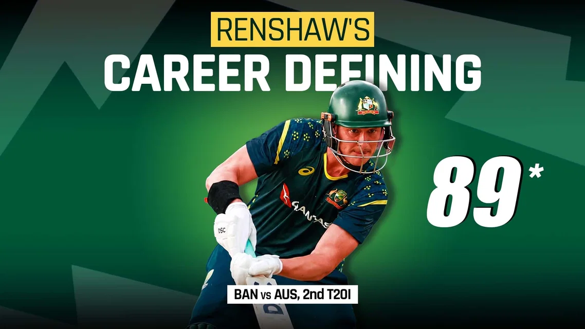 Renshaw's 89* helps Australia clinch T20I series | 2nd T20I: TOP KNOCK