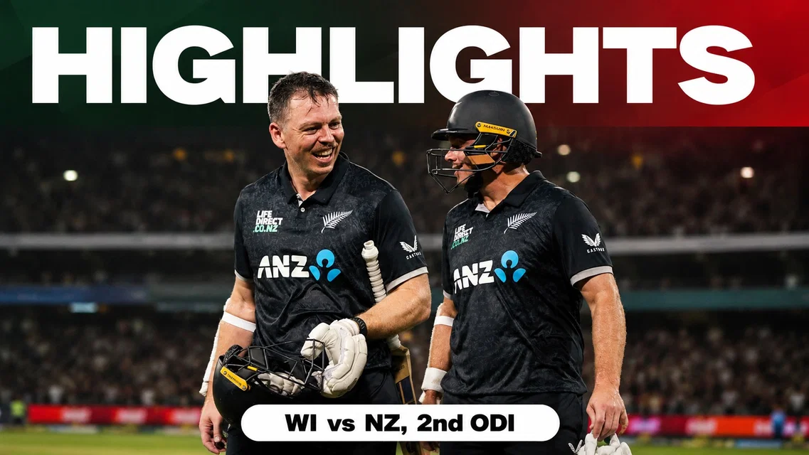 Lennox's fifer help NZ thump WI by 5 wickets | 2nd ODI Full Highlights