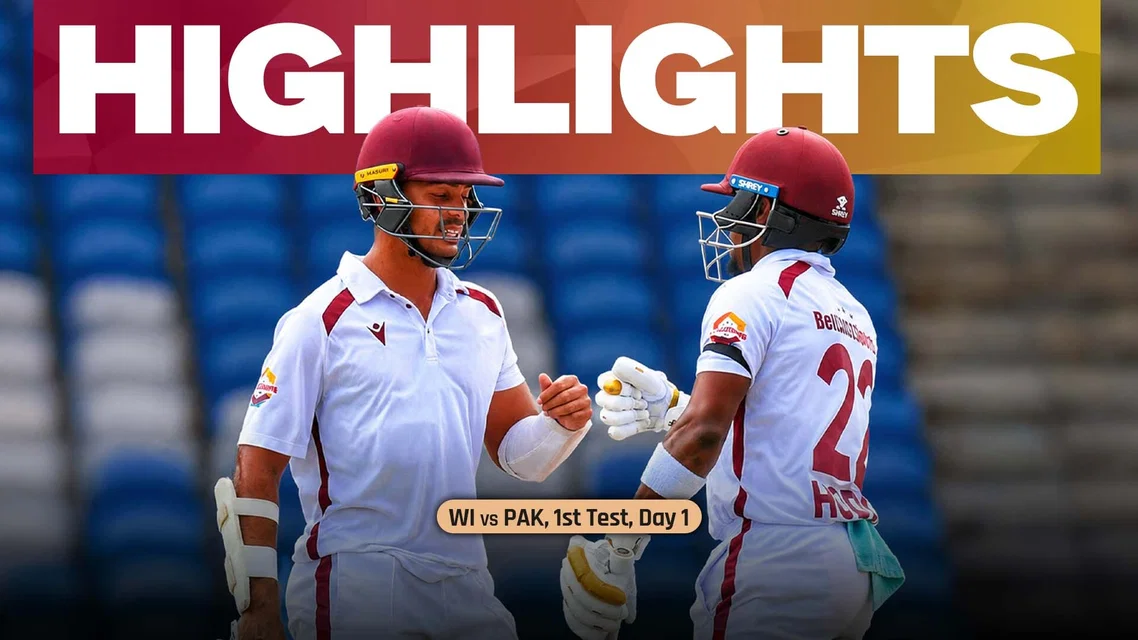 Kavem Hodge's Unbeaten 83 Puts Indies In Control On Rain-Hit Day 1 | Highlights