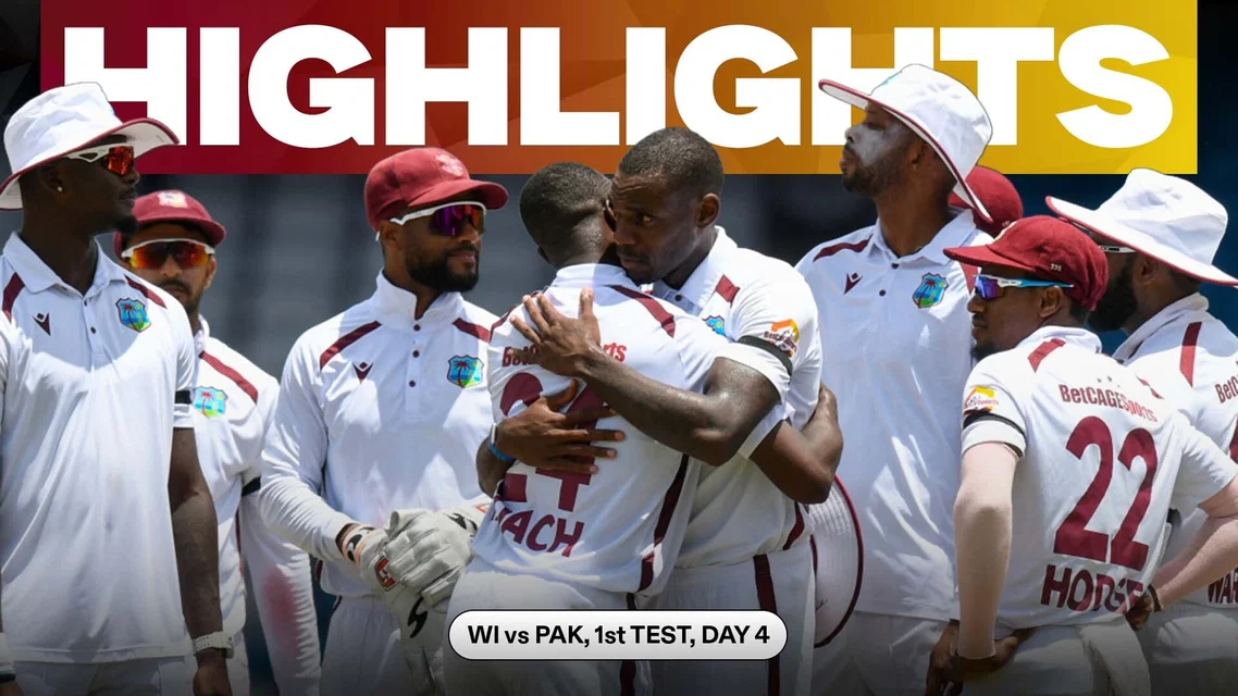 West Indies beat Pakistan by 90 runs | 1st Test, Day 4 Highlights 